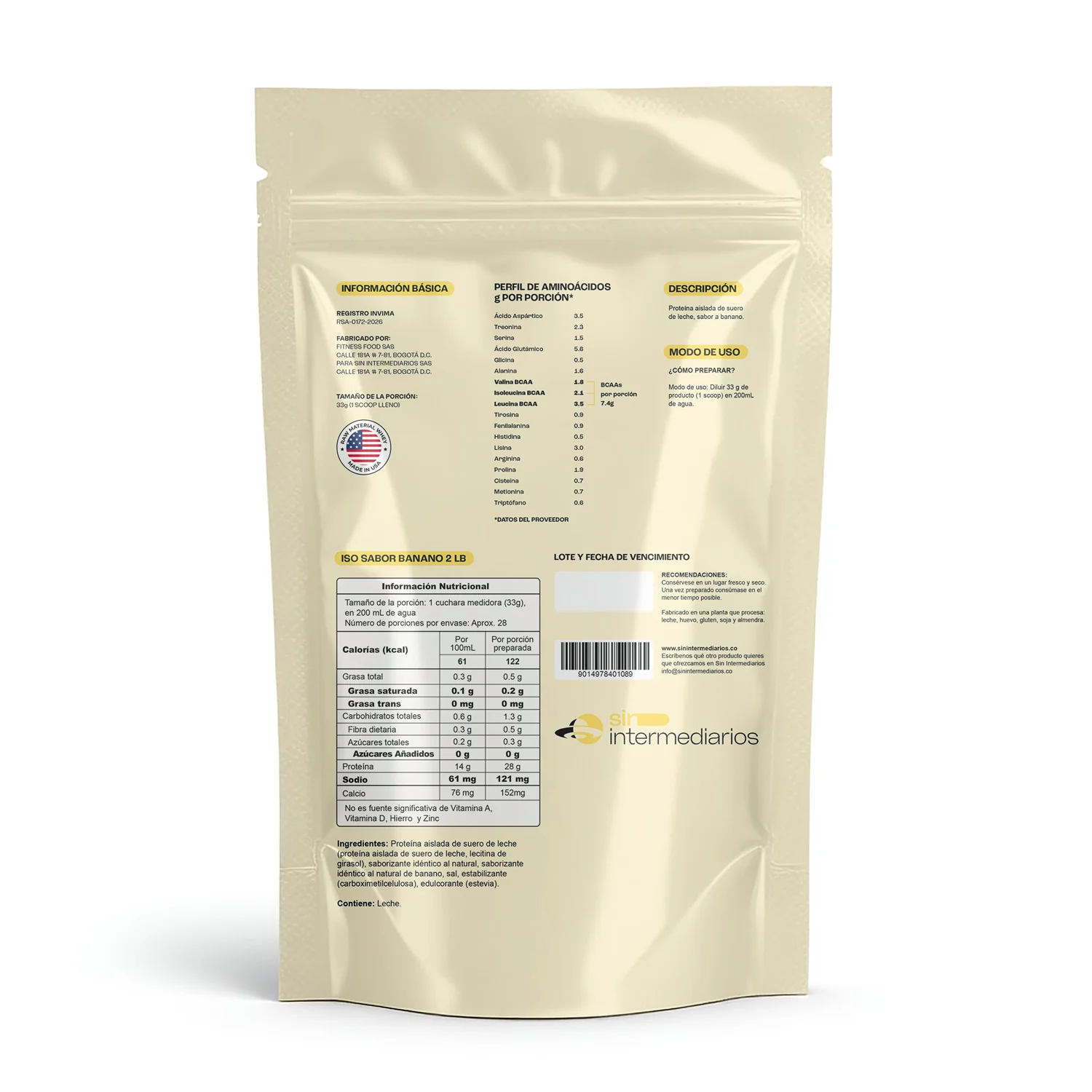 Proteína Aislada ISO - Banano - Image 4